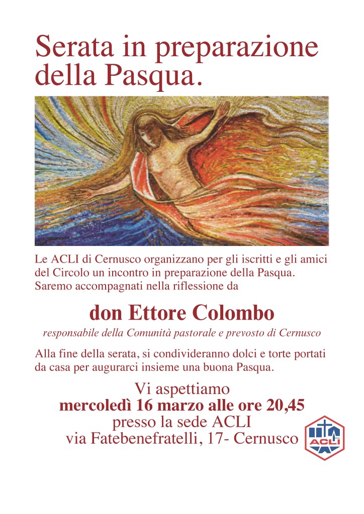 Serata in preparazione della Pasqua2015